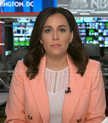 Hallie Jackson’s pink double breasted blazer on Today