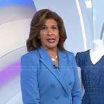 Hoda’s blue double breasted blazer on Today