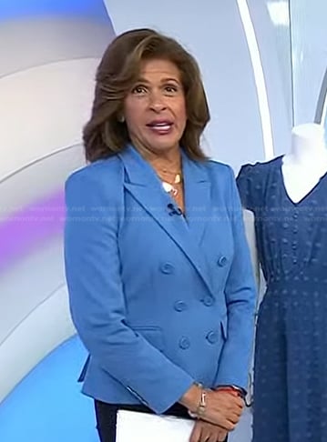 Hoda’s blue double breasted blazer on Today