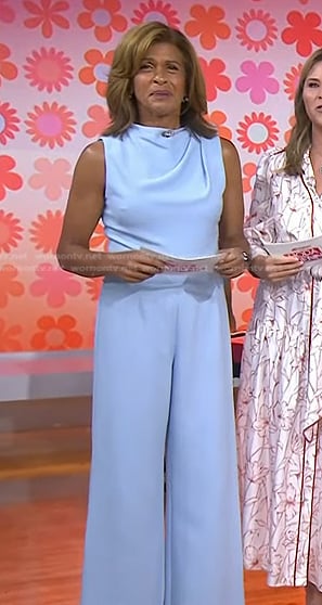 Hoda’s light blue sleeveless jumpsuit on Today