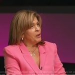 Hoda’s pink ruched sleeve blazer on Today