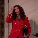 Hope’s red double breasted blazer on Days of our Lives