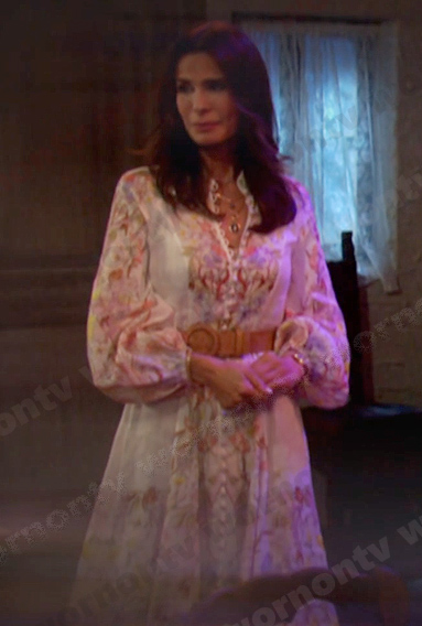 Hope's floral belted dress on Days of our Lives