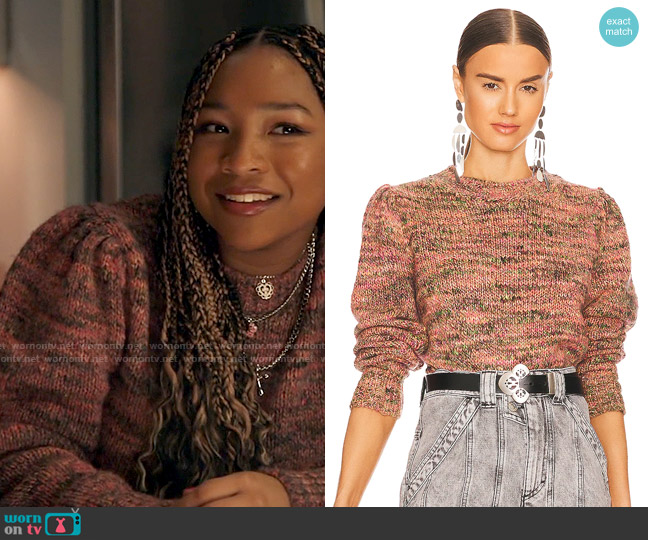 Isabel Marant Etoile Pleany Sweater worn by Delilah (Laya DeLeon Hayes) on The Equalizer