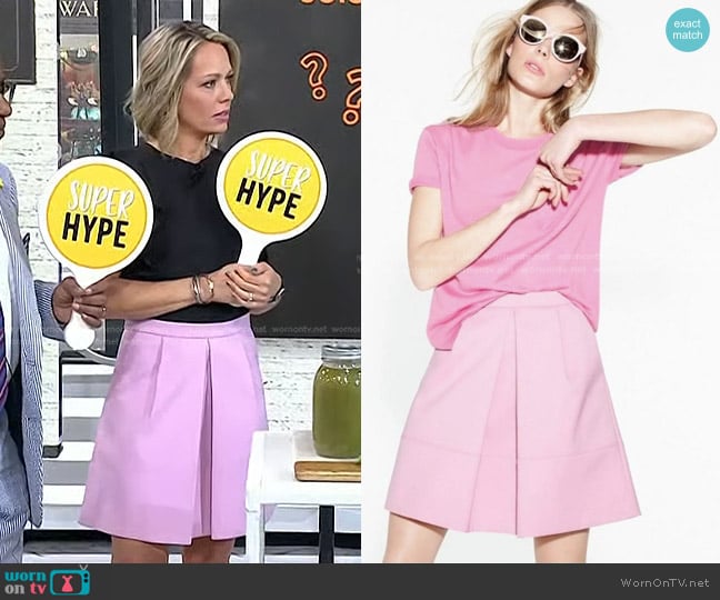 J. Crew Pleat Front Mini Skirt worn by Dylan Dreyer on Today