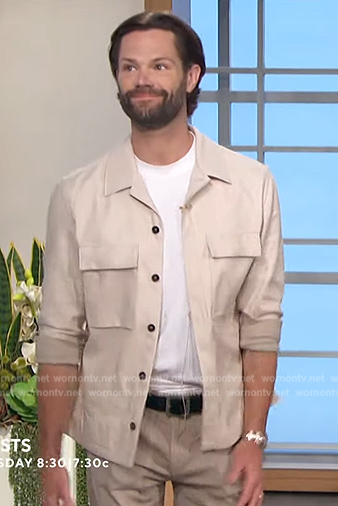 Jared Padalecki's ivory jacket on The Talk