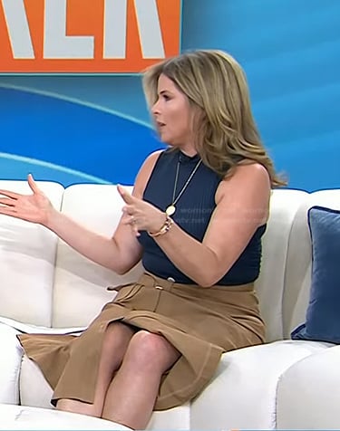 Jenna’s brown button front skirt on Today