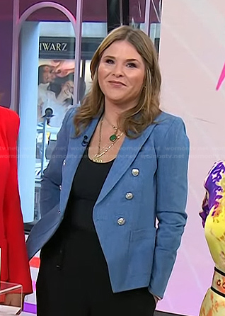 WornOnTV: Jenna’s blue double breasted blazer on Today | Jenna Bush ...