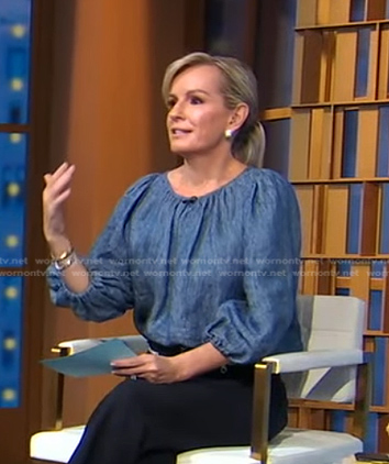 Jennifer’s blue puff sleeve top on Good Morning America