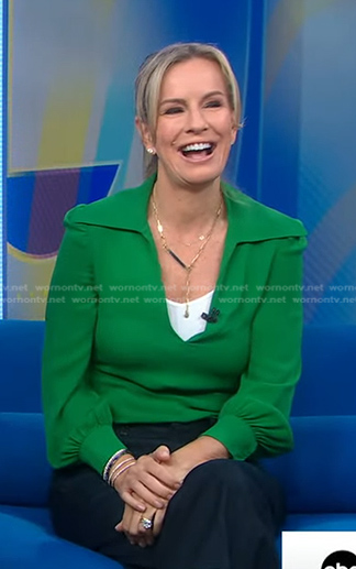 Jennifer's green blouse on Good Morning America