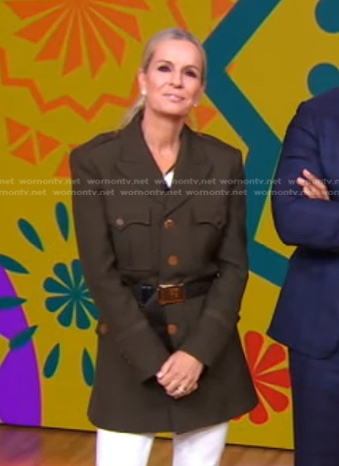 Jennifer's khaki military jacket on Good Morning America