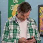 Jerry O’Connell’s green plaid shirt on The Neighborhood