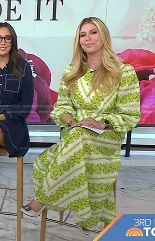 Jill’s yellow floral chevron dress on Today