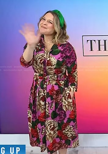 Joanna Teplin's pink floral shirtdress on Today