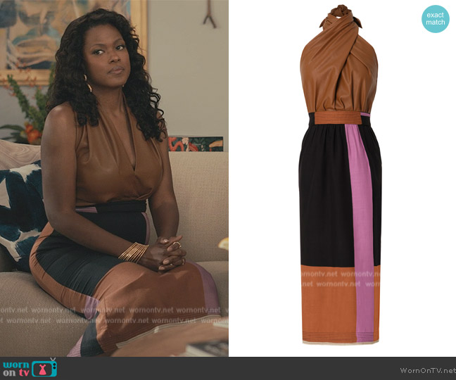 Johanna Ortiz Always Present Cotton Midi Dress worn by Vivian Banks (Cassandra Freeman) on Bel-Air