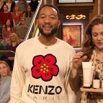 John Legend’s floral sweater on The Drew Barrymore Show