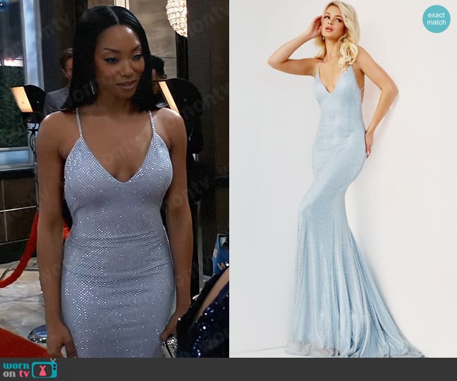 Jovani Style #08139 worn by Jordan Ashford (Tanisha Mariko Harper) on General Hospital