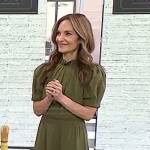 Joy Bauer’s olive green puff sleeve dress on Today