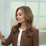 Joy Bauer’s brown suede fringed jacket on Today