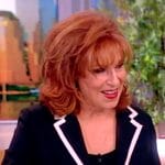 Joy’s black tipped blazer on The View