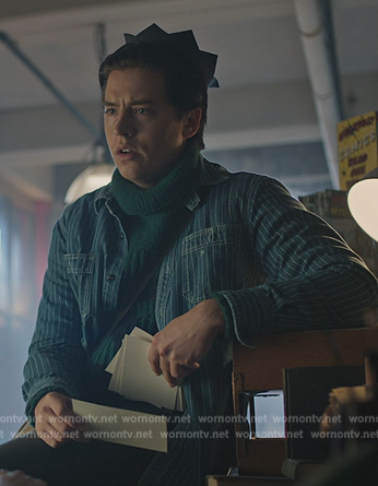 Jughead's denim shirt on Riverdale