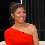 Julie Chen Moonves’s red one-shoulder dress on E! News