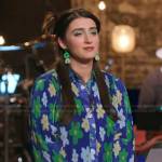 Kate Cosentino’s blue floral blouse on The Voice