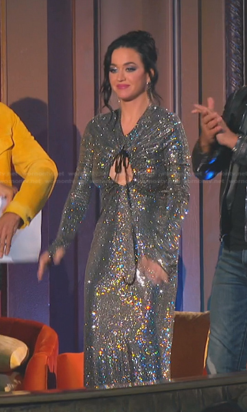 Katy Perry's sequin cutout dress on American Idol