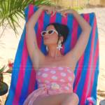 Katy’s pink polka dot swimsuit on American Idol