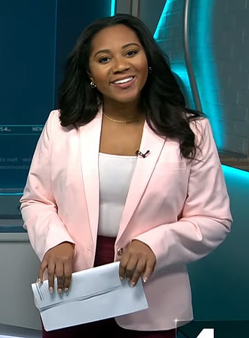 Kay Angrum's pink blazer on NBC News Daily