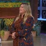 Kelly’s animal print dress on The Kelly Clarkson Show