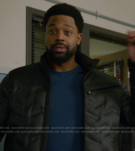 WornOnTV: Kevin’s black jacket with chevrons on Chicago PD | LaRoyce ...