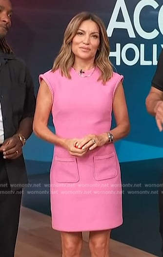 Kit’s pink sleeveless mini dress on Access Hollywood