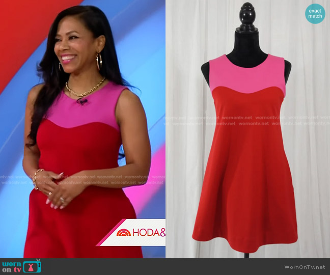 WornOnTV: Laura Diaz’s pink and red colorblock dress on Today | Clothes ...