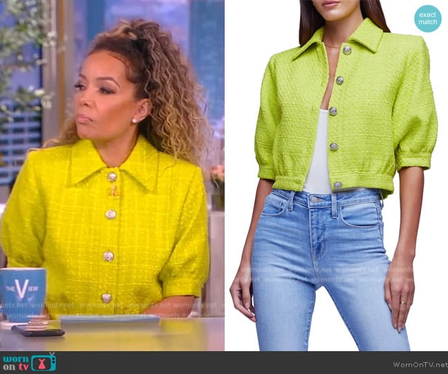 L'Agence Cove Tweed Jacket worn by Sunny Hostin on The View