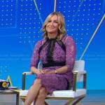 Lara’s purple and black lace dress on Good Morning America