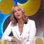 Lara’s white double breasted blazer on Good Morning America