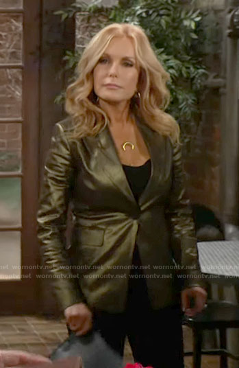 Lauren's gold blazer on The Young and the Restless