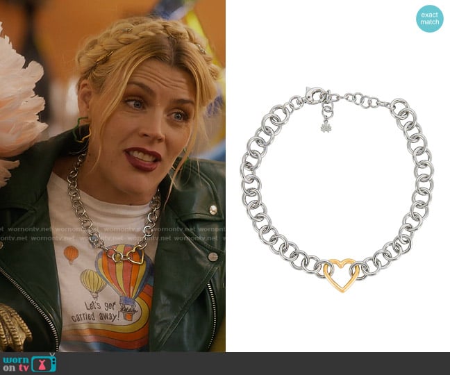 Lele Sadoughi Sweetheart Chunky Chain Necklace worn by Darby (Busy Philipps) on Single Drunk Female