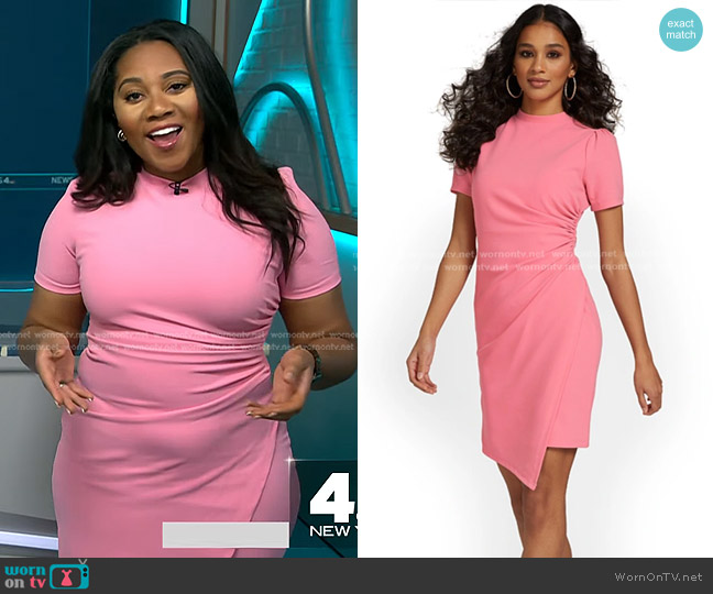 WornOnTV: Kay Angrum’s pink short sleeve gathered dress on NBC News ...