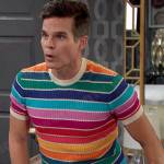 Leo’s rainbow striped tee on Days of our Lives