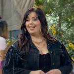 Lou’s black fringe denim jacket on Bunkd