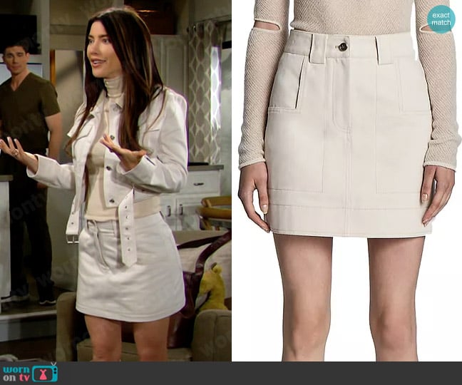 LVIR Mini Skirt worn by Steffy Forrester (Jacqueline MacInnes Wood) on The Bold and the Beautiful