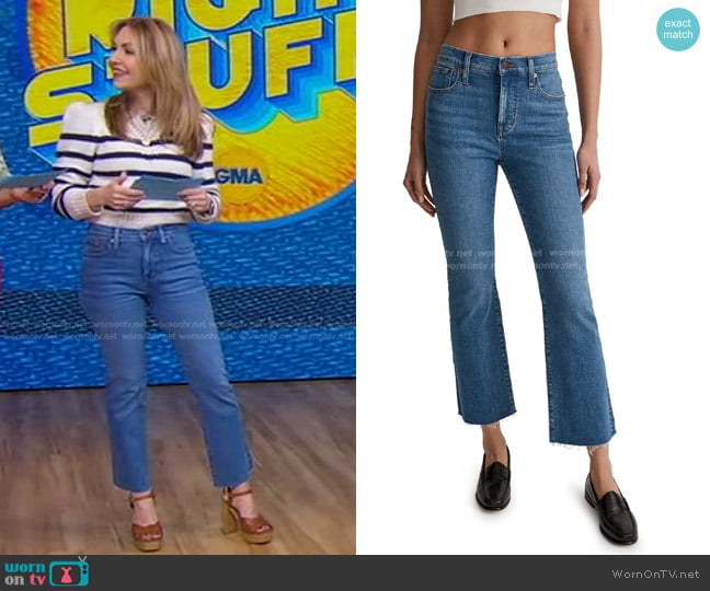 Madewell Kick Out Crop Jeans worn by Lori Bergamotto on Good Morning America