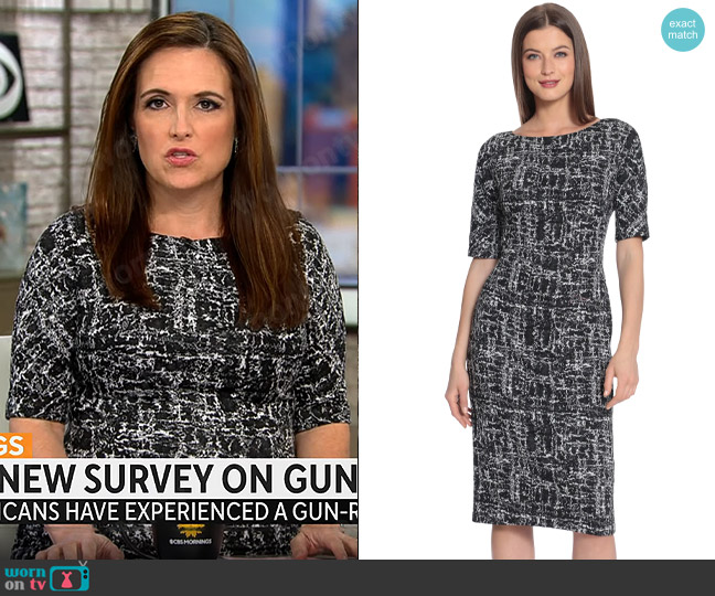 Maggy London Lane Midi Dress worn by Nikki Battiste on CBS Mornings