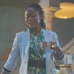 Malika’s green printed dress on Good Trouble