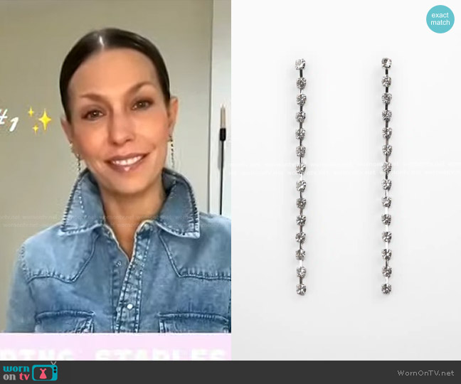 Mango Crystal Thread Earrings worn by Melissa Garcia on Today