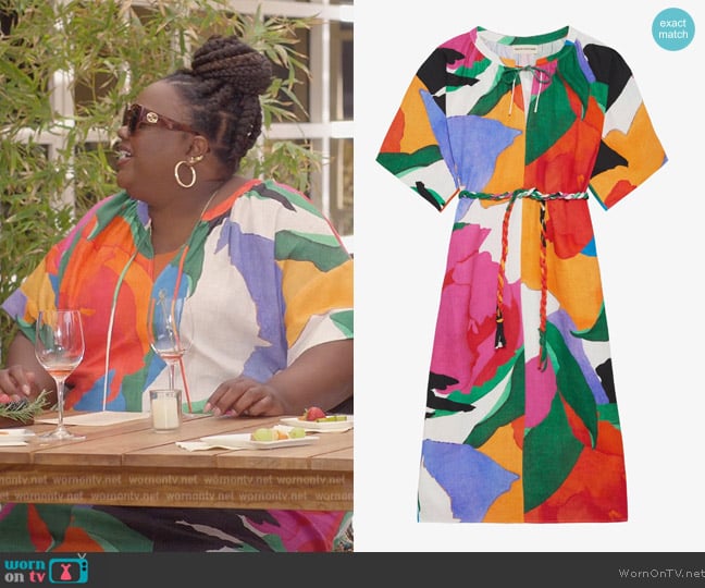 Mara Hoffman Ava Dress worn by Nicky (Nicole Byer) on Grand Crew