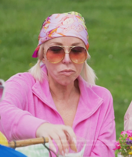 Margarette's mirrored sunglasses by Chloe on The Real Housewives of New Jersey