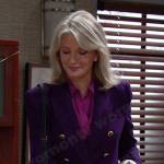 Marlena’s purple double breasted blazer on Days of our Lives